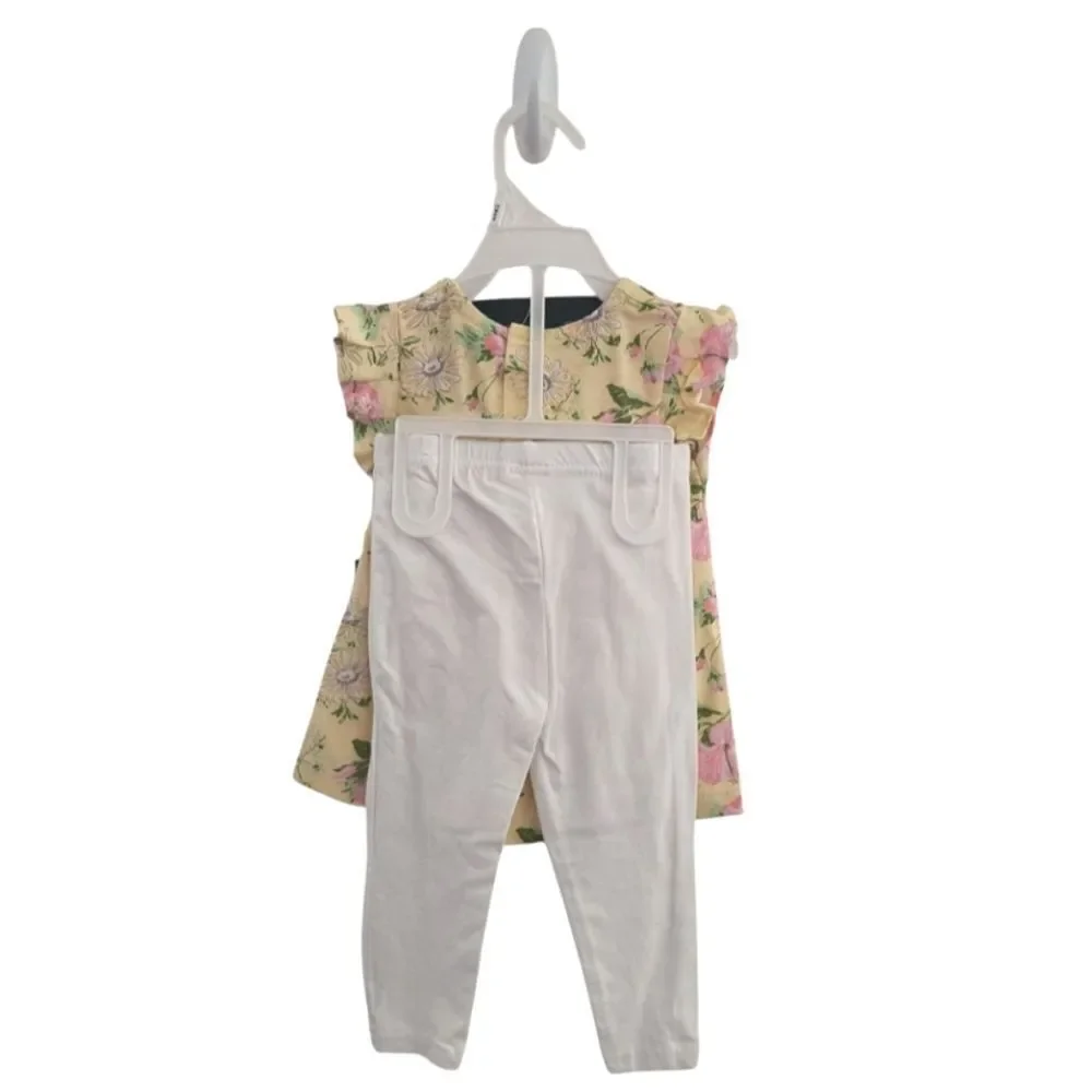 Laura Ashley Baby Yellow And Pink Floral 3 Piece Set 12M